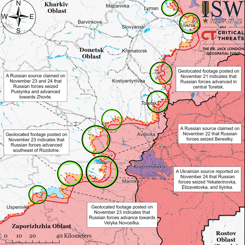 ISW: Nga tăng tốc tiến công, quyết đánh bật Ukraine khỏi toàn bộ Donetsk - 2