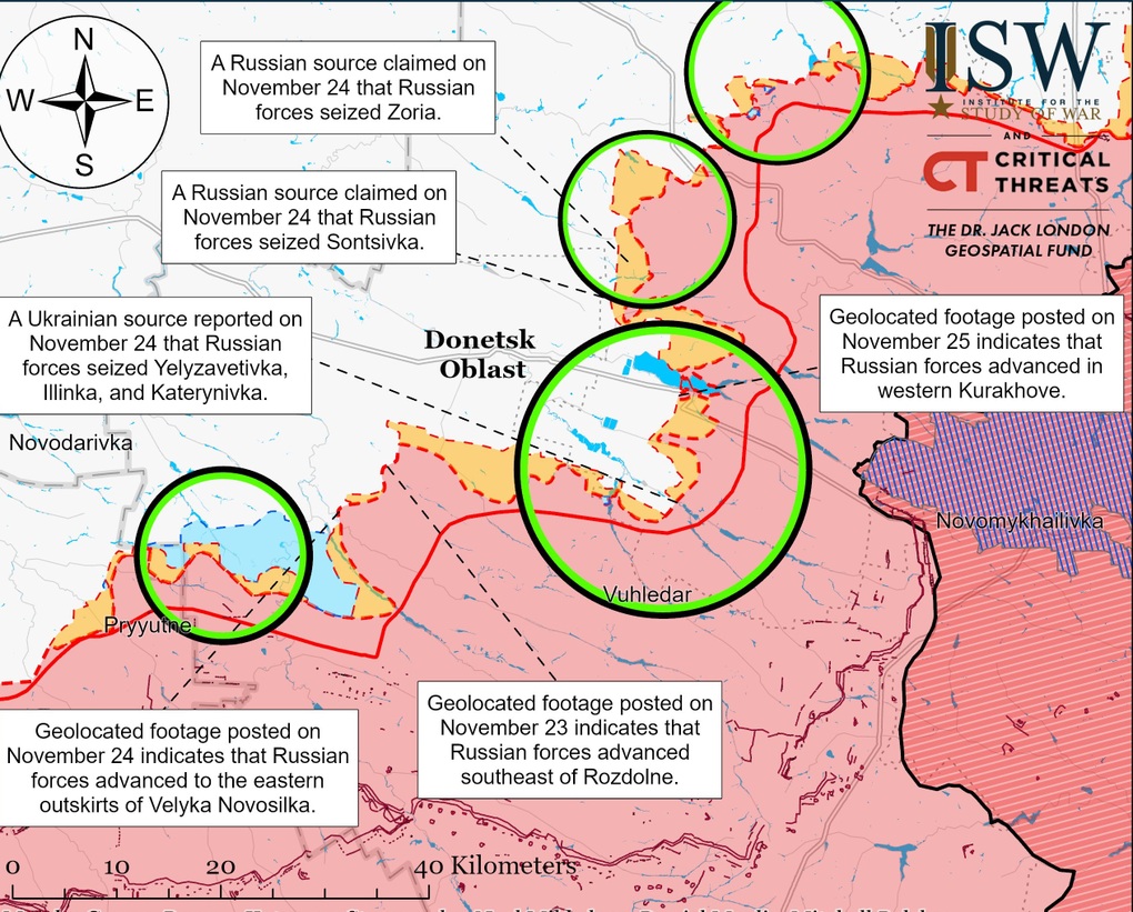 ISW: Nga tiến vào Donetsk, cố gắng bao vây quân Ukraine ở Velyka Novosilka - 2