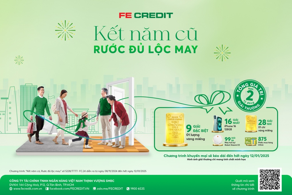 Hàng loạt khuyến mãi từ FE Credit nhân tháng sinh nhật và cuối năm - 1