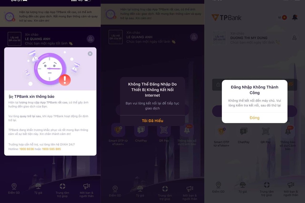 TPBank lỗi app, loạt giao dịch bị nghẽn - 1