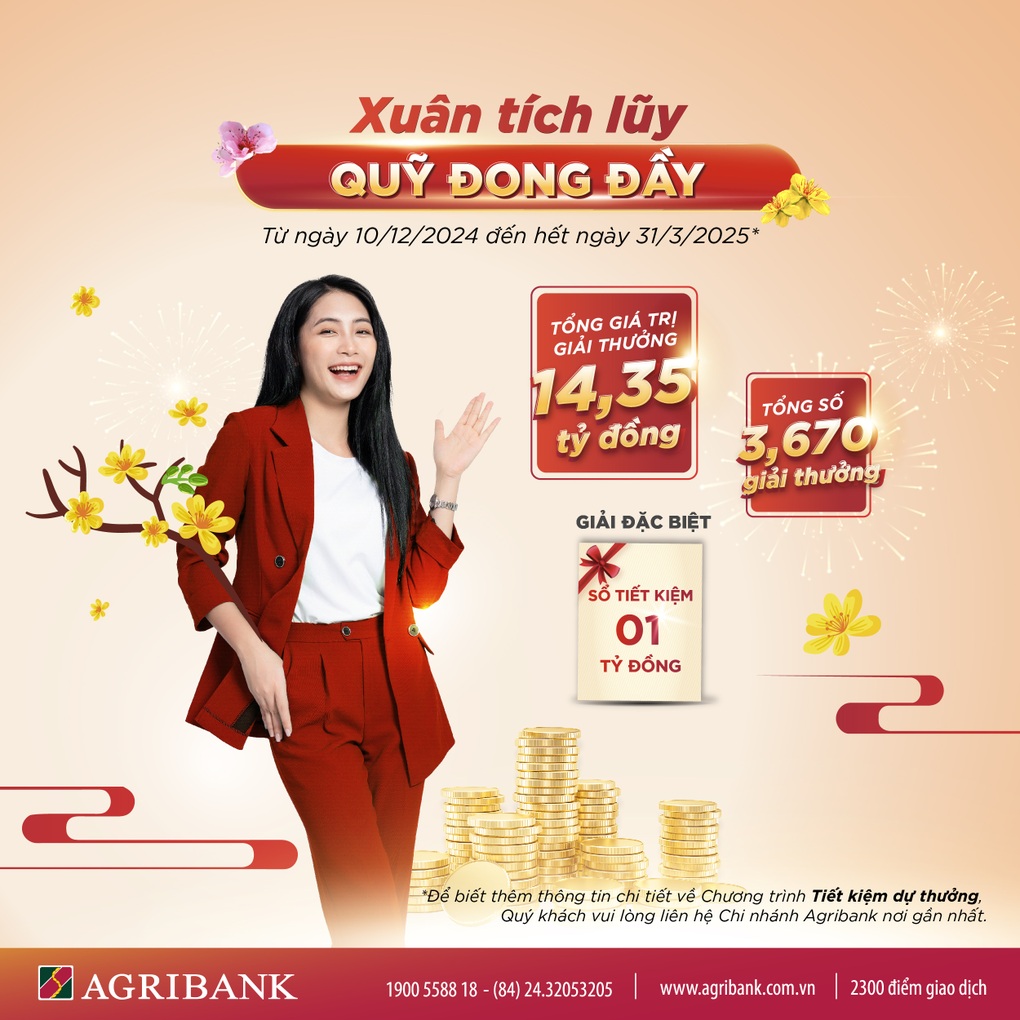 Cơ hội trúng 1 tỷ đồng khi tham gia Tiết kiệm dự thưởng của Agribank - 1