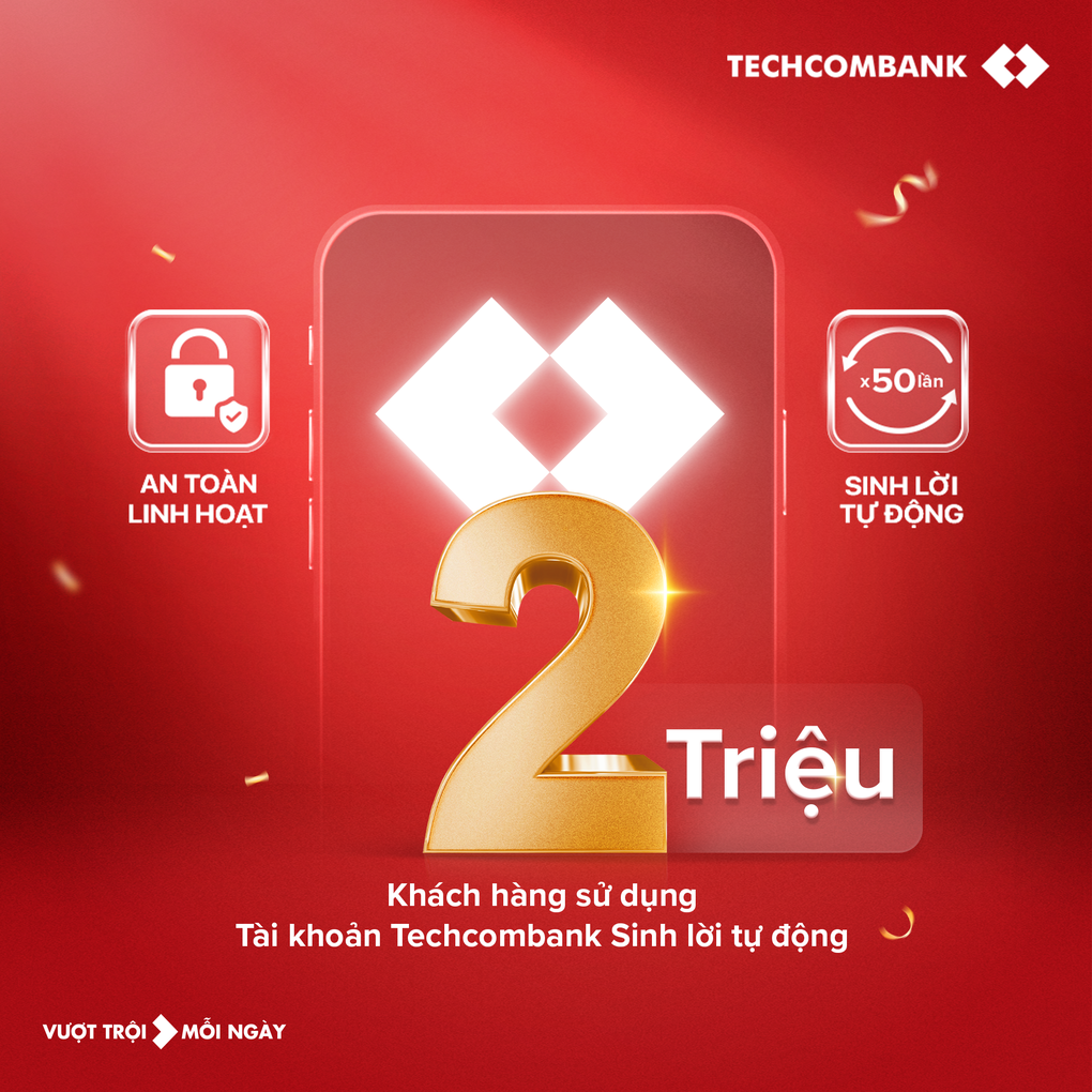 Hơn 2 triệu khách hàng đã bật Sinh lời tự động cùng Techcombank - 1