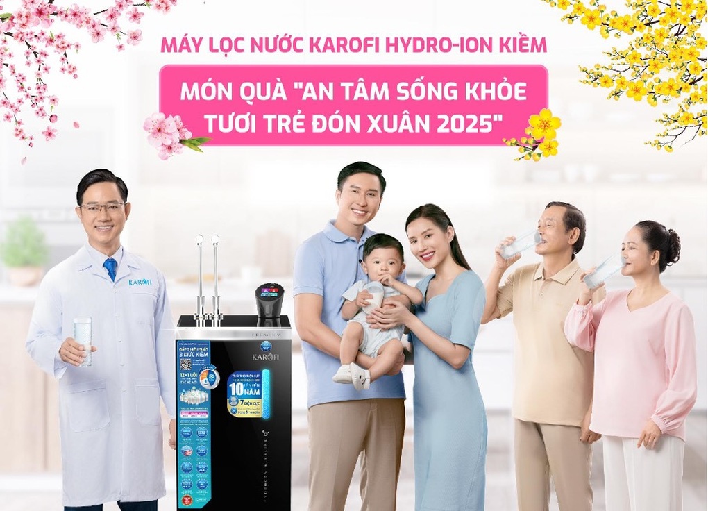 Máy lọc nước Karofi hydro-ion kiềm, món quà sức khỏe - tươi trẻ đón xuân - 1